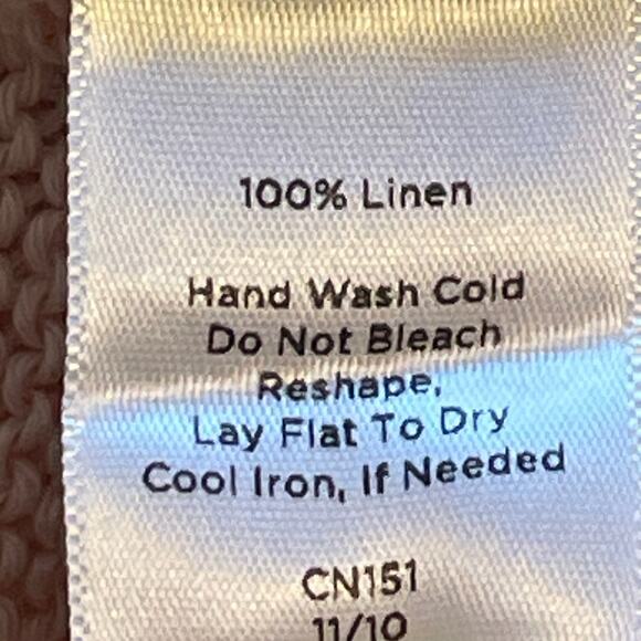 Talbots Pink Linen Button Cardigan Womens Medium Lightweight Topper Sweater - Picture 5 of 7